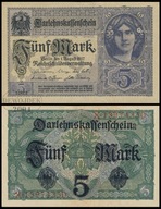 BNA - NIEMCY 5 Marek 1917 X 18974350 # 8 cyfr # P56b # UNC-