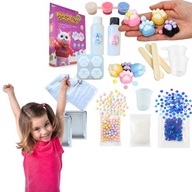 ZESTAW DO ROBIENIA GNIOTKÓW KOCIA PSIA ŁAPKA SQUISHY ŻEL OZDOBY FORMY FARBY