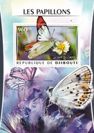 Dżibuti 2016 ** cena 7,90 zł kat.7,50€ - motyle, blok