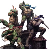 Figurka 3D CA 3D - TMNT-Wojownicze Żółwie Ninja-16K- 1:6 -POMALOWANA-