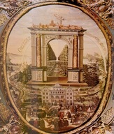 Gdańsk Ratusz Malowidło na stropie Wielkiej Sali Rady