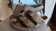 BIRKENSTOCK-KLAPKI MĘSKIE -R-45-WKŁ-29CM,SKÓRA NATURALNA.