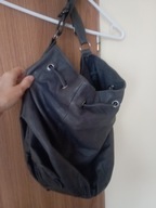 Duża torba skórzana typu worek REAL LEATHER Strauss