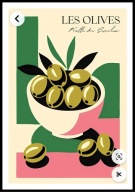 A2 PLAKAT DO KUCHNI JADALNI RESTAURACJI ZIELONE OLIWKI FRUTTI DI SICILIA