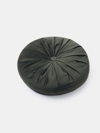 Poduszka dekoracyjna okrągła Ø35 cm butelkowa zieleń gładka