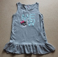 Śliczna tunika na ramiączkach/top z kotkiem r. 146