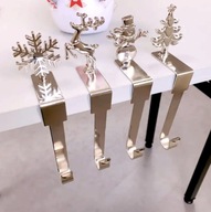 Haczyk na skarpetę prezent wieszak święta komplet 4 szt. choinka Mikołaj