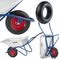 TACZKA OGRODOWA BUDOWLANA STALOWA LEKKA JEDNOKOŁOWA Z OSŁONĄ NA KOŁO LEKKA