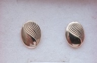kolczyki owalne silver/gold 925 MEA
