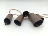 Tyrolskie dzwonki wietrzne 83cm alpejskie krowie metalowe ręcznie wykonane