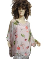 MIRELLE włoska TUNIKA JEDWABNA na dzianinie 38/40