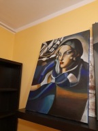 Tamara Łempicka Kobieta z łódkami 50 na 70 cm - obraz