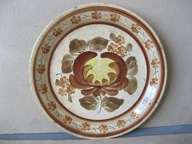 Fajans WŁOCŁAWEK PATERA do ZAWIESZENIA : kolorowa RUSTYKALNA klakerula _!!!