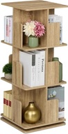 OBROTOWY REGAŁ na książki i płyty CD stylowy ANTYCZNY 3 poziomowy jasny