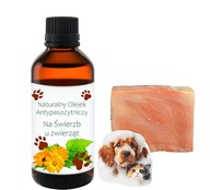 Świerzb - Naturalny Olejek Antypasożytniczy/ Mydło Dla zwierząt - Zestaw