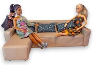 Narożnik LUNGO sofa leżanka dla lalek z poduszkami na prezent dla dziecka