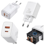 Szybka Ładowarka Sieciowa Uniwersalna do telefonu 20W 3A USB A USB C BASEUS
