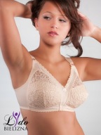 Biustonosz bez fiszbin Lido CZARNY 75DD minimizer