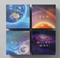 THE EARTH AND BEYOND EARTH - MOON - SUN - MILKY WAY RARYTAS KOMPLET