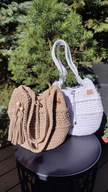 Torebka worek Motkowelove handmade bawełna