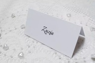 Ślubne WINIETKI WESELNE karteczki na stół wizytówki wesele Z IMIONAMI GOŚCI