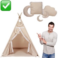 TIPI NAMIOT 160cm DUŻY DOMEK DLA DZIECI OGRODOWY LUB DO POKOJU WIGWAM IGLO