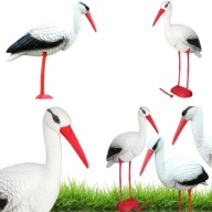 BOCIAN STOJĄCY DUŻY JAK ŻYWY FIGURKA OGRODOWA DEKORACJA DO OGRODU 78 CM XXL
