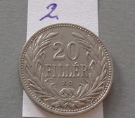 20 FILLER z 1908 roku , Austro-Węgry dla Węgier , GALICJA , ŁADNE
