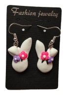 STYLOWE KOLCZYKI Z MODELINY BIAŁY KRÓLICZEK RABBIT