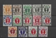 WMG 1921 Fi.67-80 O kasowane Wydanie obiegowe Herb na 8-kątnej tarczy