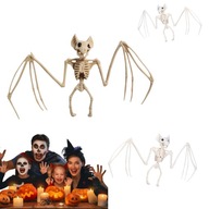 DEKORACJA NA HALLOWEEN NIETOPERZ KOSCI SZKILET STOJACY OZDOBA STRASZNA