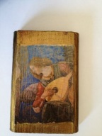 obraz na desce anioł z gitarą