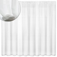 FIRANA KLASYCZNA GOTOWA BIAŁA PIĘKNA WOAL DŁUGA NA TAŚMIE 600X240 CM