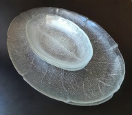 5 owalnych półmisków Arcoroc Aspen Leaf 35x25cm i 19x13cm lata 70