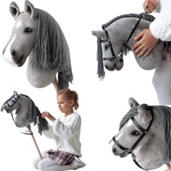 HOBBY HORSE KOŃ NA KIJU A3 KONIK GŁOWA KONIA PATYKU Z GRZYWĄ + GRZEBIEŃ