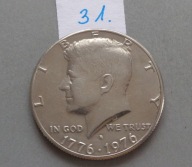 HALF DOLLAR z 1976 roku lit D - KENNEDY , " 200 LAT AMERYKI 1776 - 1976 "