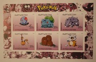 POKEMON - CIEKAWY BLOCZEK - 6 ZNACZKÓW - KIRGISTAN 2000 rok