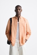 ZARA koszula lniana len relaxed fit męska XL