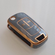 Szaro-złote etui na kluczyk OPEL Astra Corsa Insignia Vectra Zafira Signum