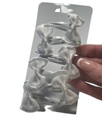 SPINKI DO WŁOSÓW MAŁE BIAŁE KOKARDKI 6szt