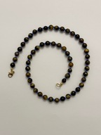 Naszyjnik handmade KOVALI z tygrysiego oka i szklanych koralików