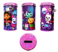 KOCI DOMEK GABI Skarbonka Metalowa Zamykana na Kłódkę