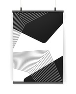CZARNO-BIAŁY PLAKAT GEOMETRYCZNY, 40x50cm.