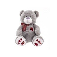 Pluszowy miś świąteczny duży 50 cm | Biały miękki prezent dla dzieci