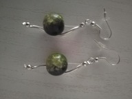 Kolczyki czarno zielone