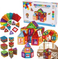 Klocki magnetyczne konstrukcyjne dla dzieci zestaw 70 elementów