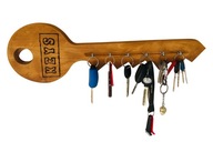 Wieszak drewniany ścienny – uchwyt na klucze, ręcznie wykonany lite drewno