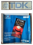 TDK - Kasety - Duże Naklejki Reklamowe Przezroczysta - 1992
