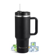 KUBEK TERMICZNY ZE SŁOMKĄ 1200ML KUBEK TERMICZNY ZE SŁOMKĄ CZARNY