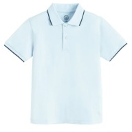 Cool, Koszulka polo chłopięca z krótkim rękawem, błękitny, 128 cm